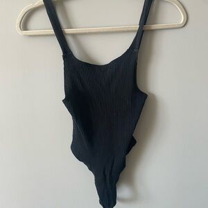 Black Kids One Piece Swimsuit